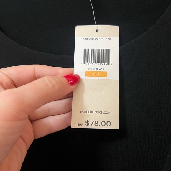 BCBGeneration Elegant Black Dress Size Small Classic Classy Never Worn - Picture 3 of 8